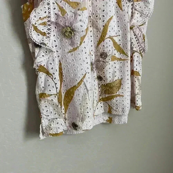 Ted Baker Adaale Cabana Ruffled Button Front Top - Picture 16 of 16